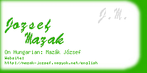 jozsef mazak business card
